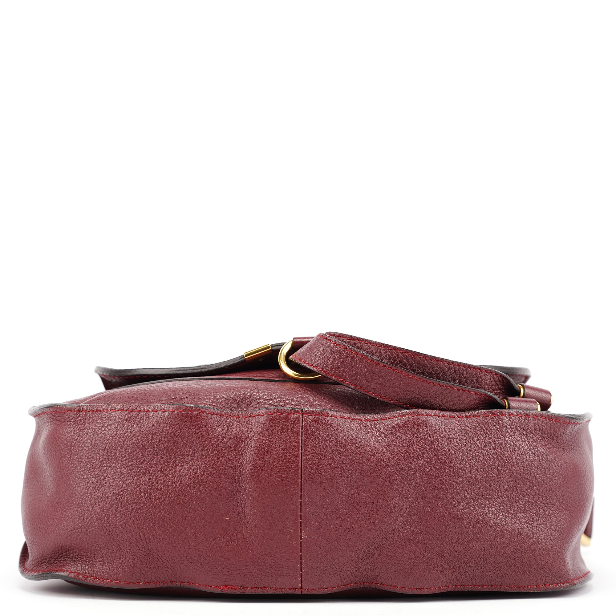 Burgundy Leather Marcie Shoulder Bag