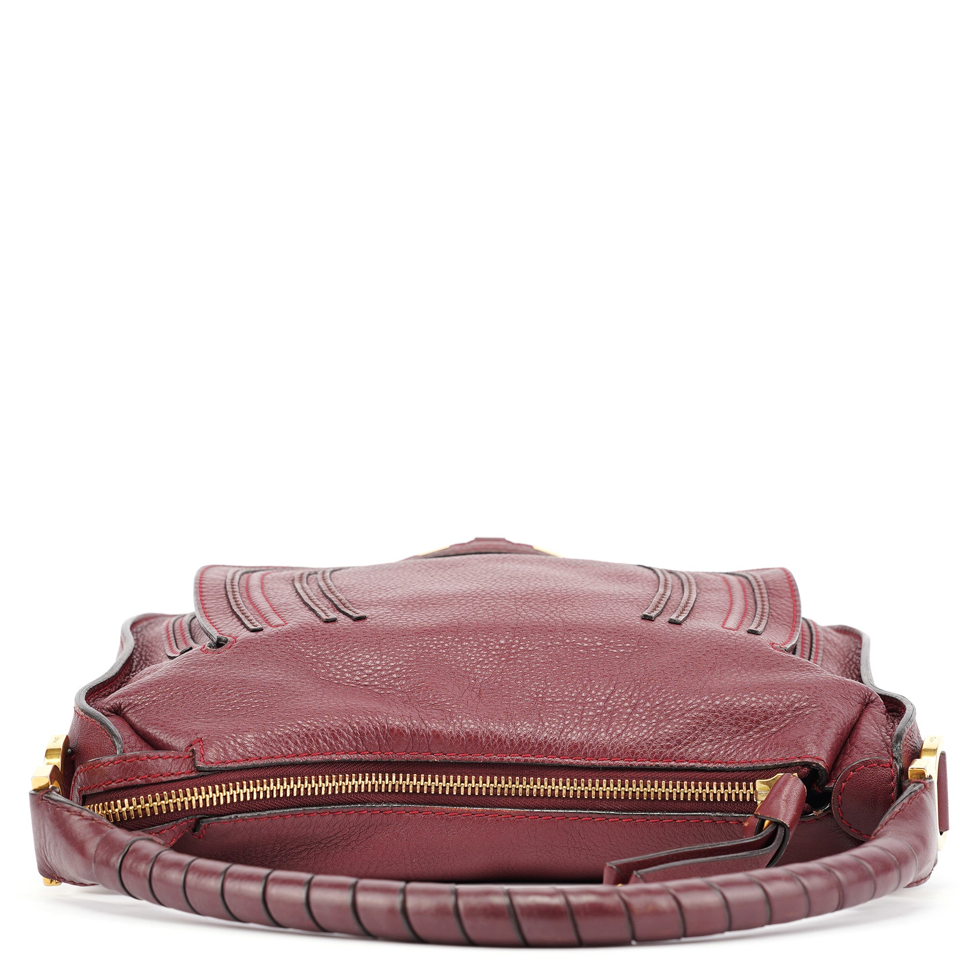 Burgundy Leather Marcie Shoulder Bag