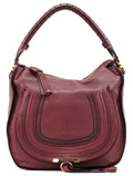 Burgundy Leather Marcie Shoulder Bag