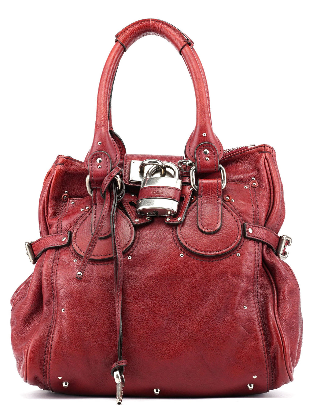 Burgundy Leather Paddington Tote Bag