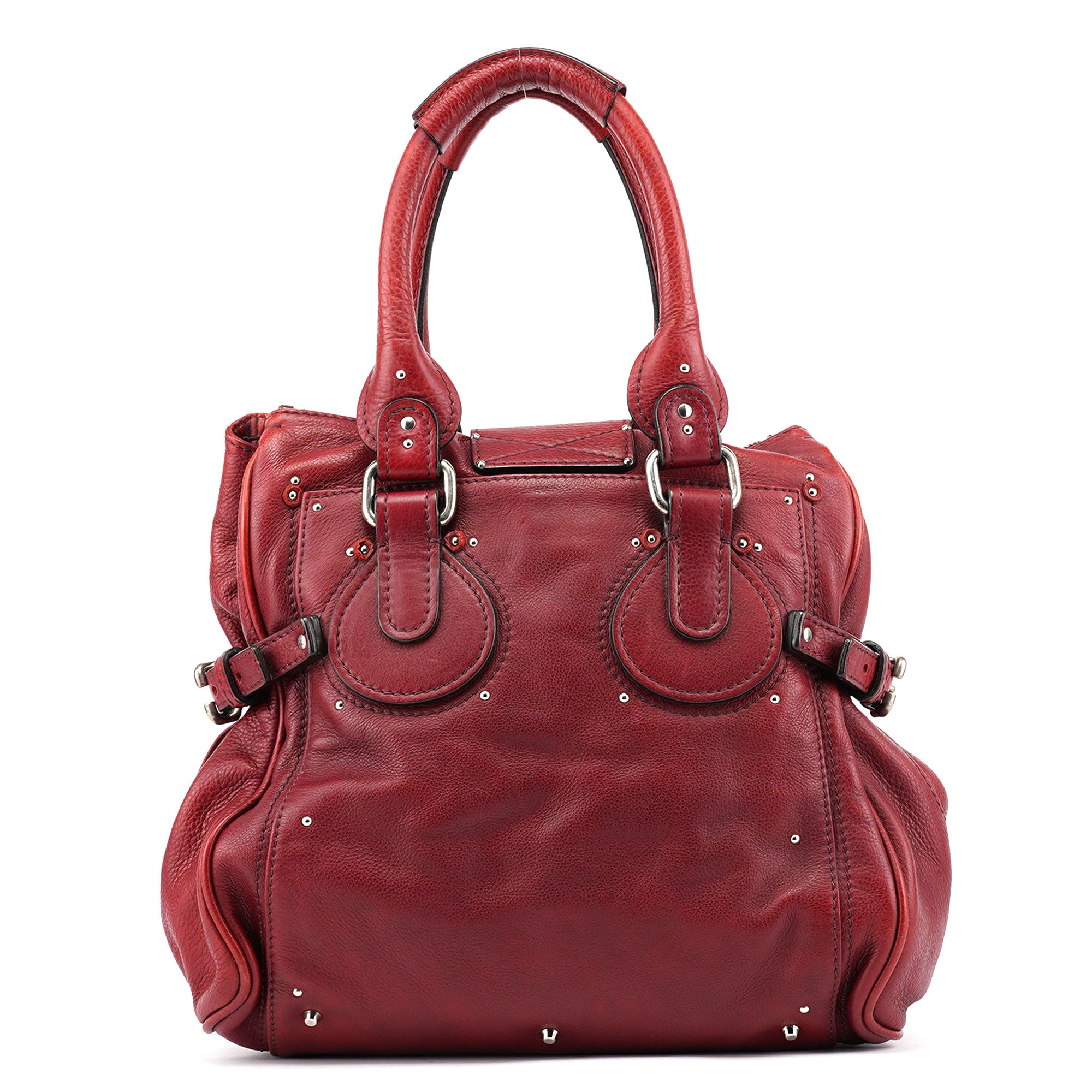 Burgundy Leather Paddington Tote Bag