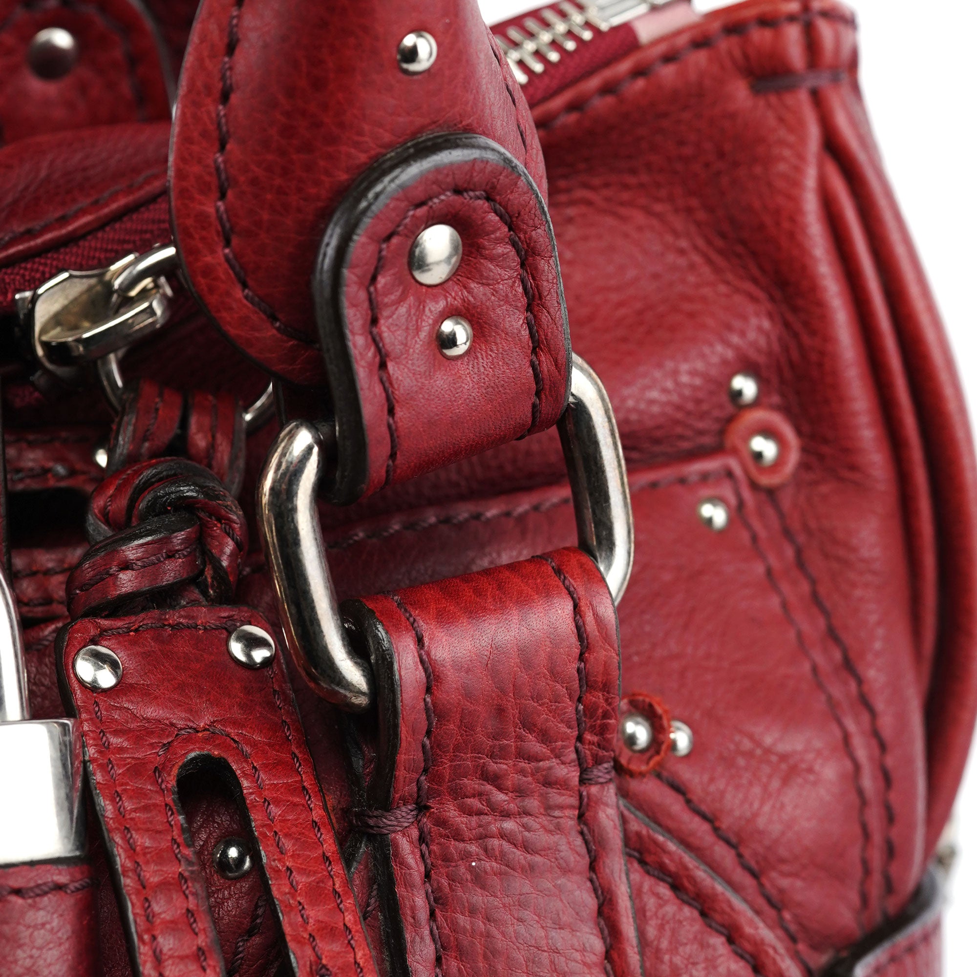Burgundy Leather Paddington Tote Bag