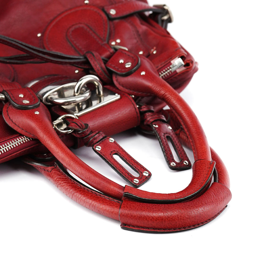 Burgundy Leather Paddington Tote Bag