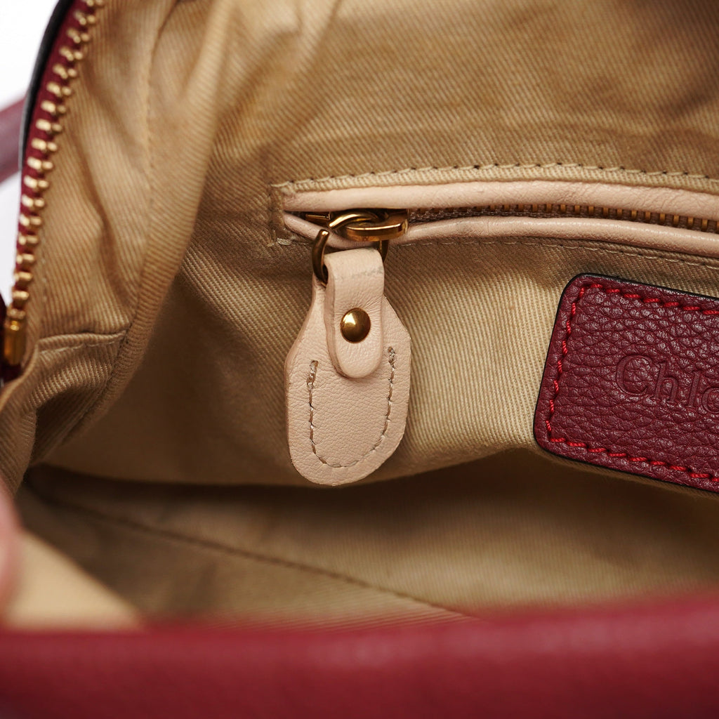 Burgundy Leather Paraty 2-Way Bag