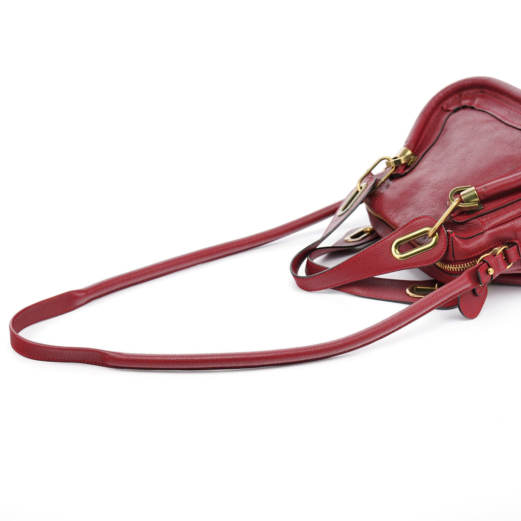 Burgundy Leather Paraty 2-Way Bag