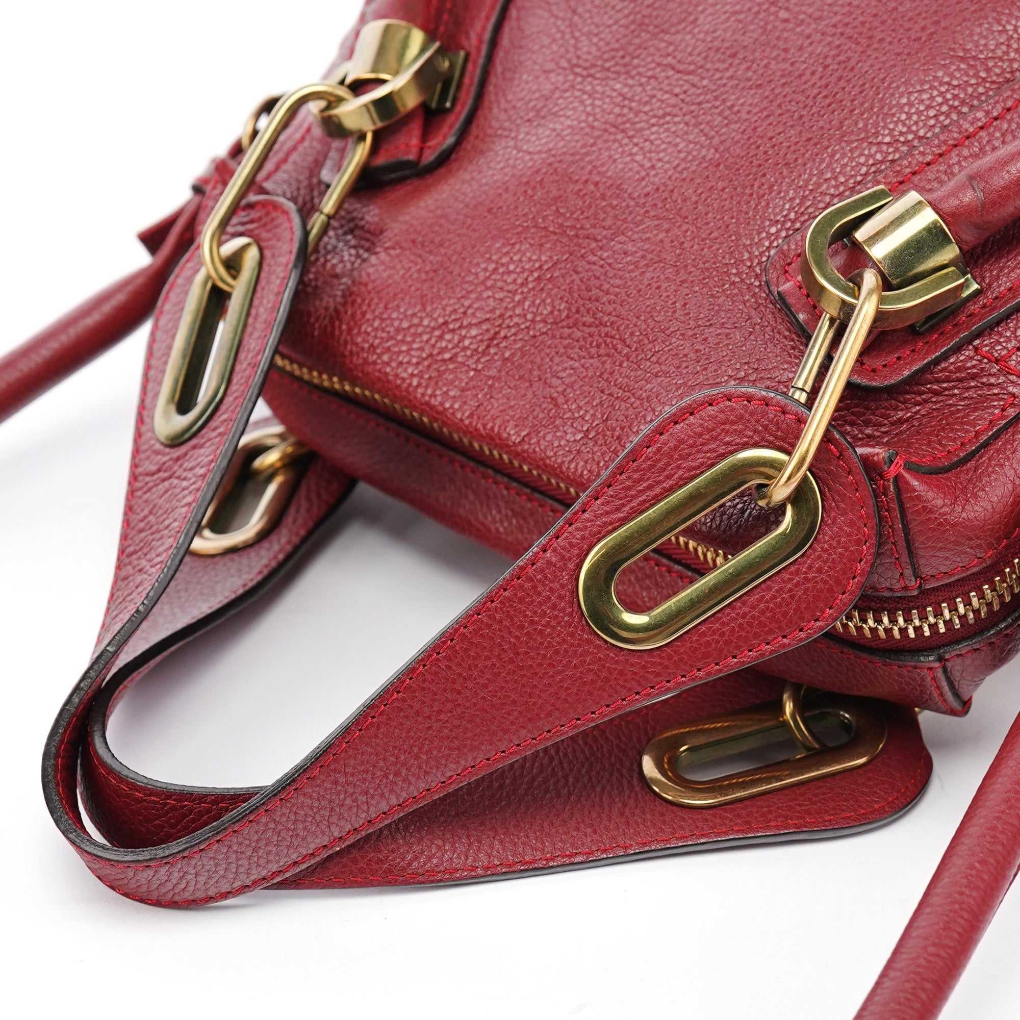 Burgundy Leather Paraty 2-Way Bag