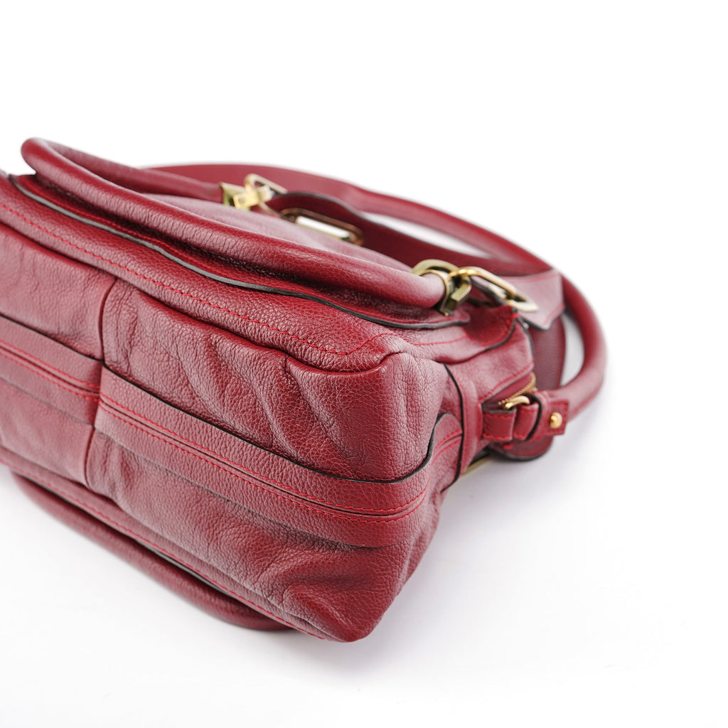 Burgundy Leather Paraty 2-Way Bag