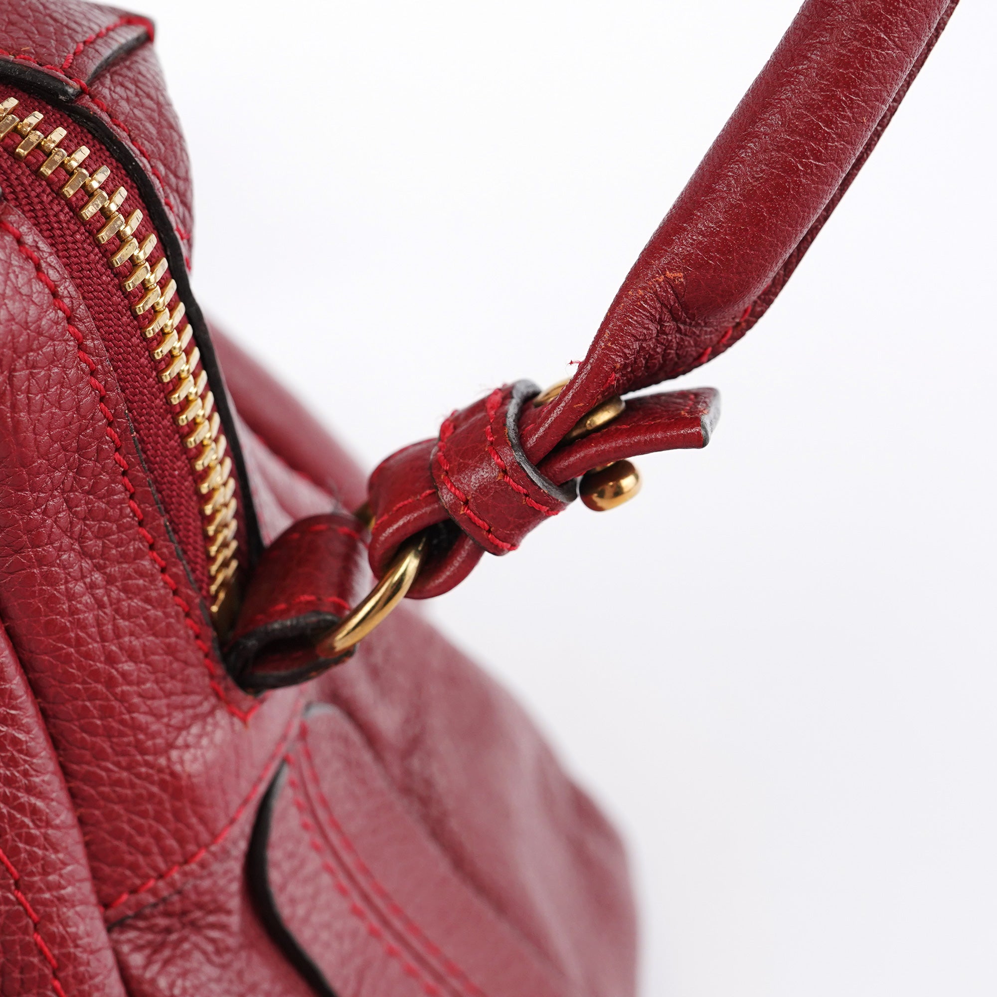 Burgundy Leather Paraty 2-Way Bag
