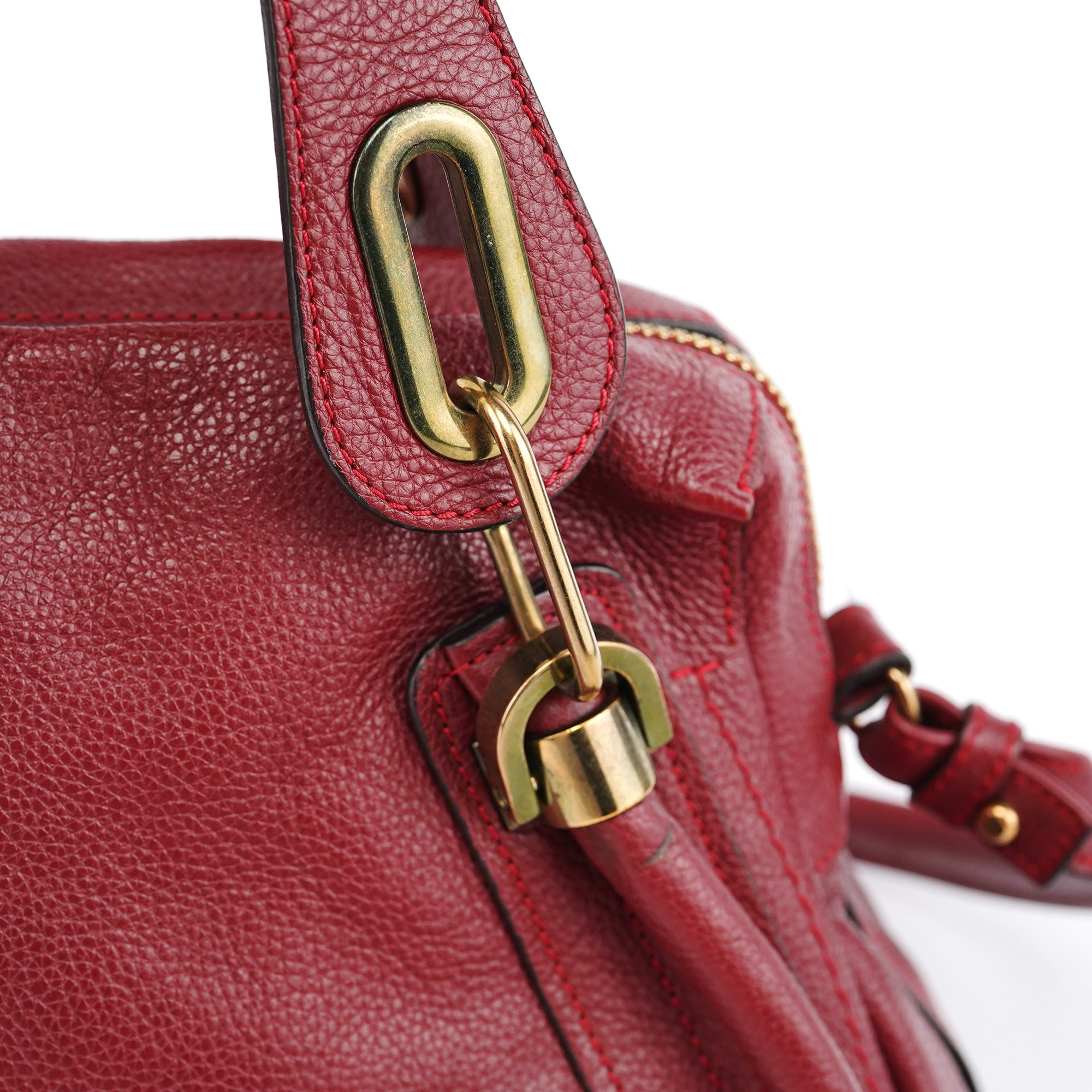 Burgundy Leather Paraty 2-Way Bag