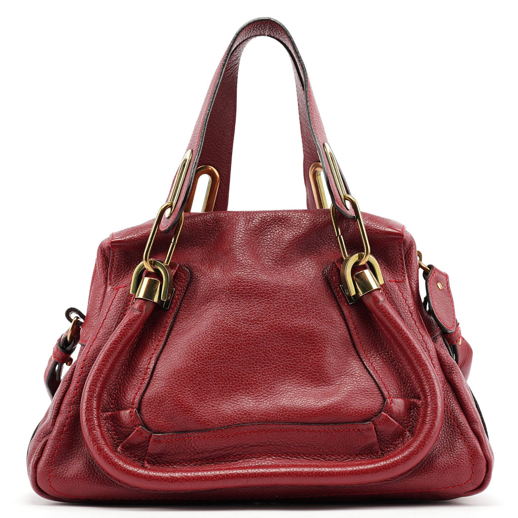 Burgundy Leather Paraty 2-Way Bag