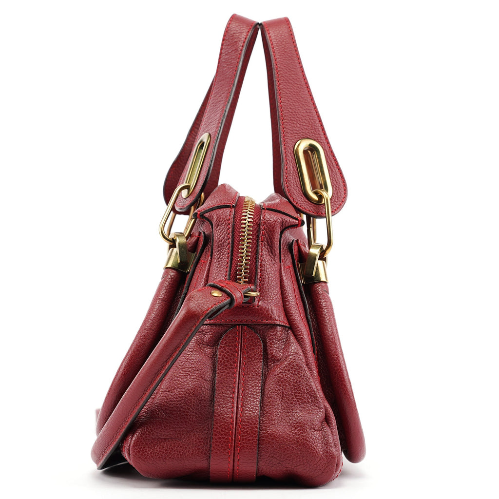 Burgundy Leather Paraty 2-Way Bag