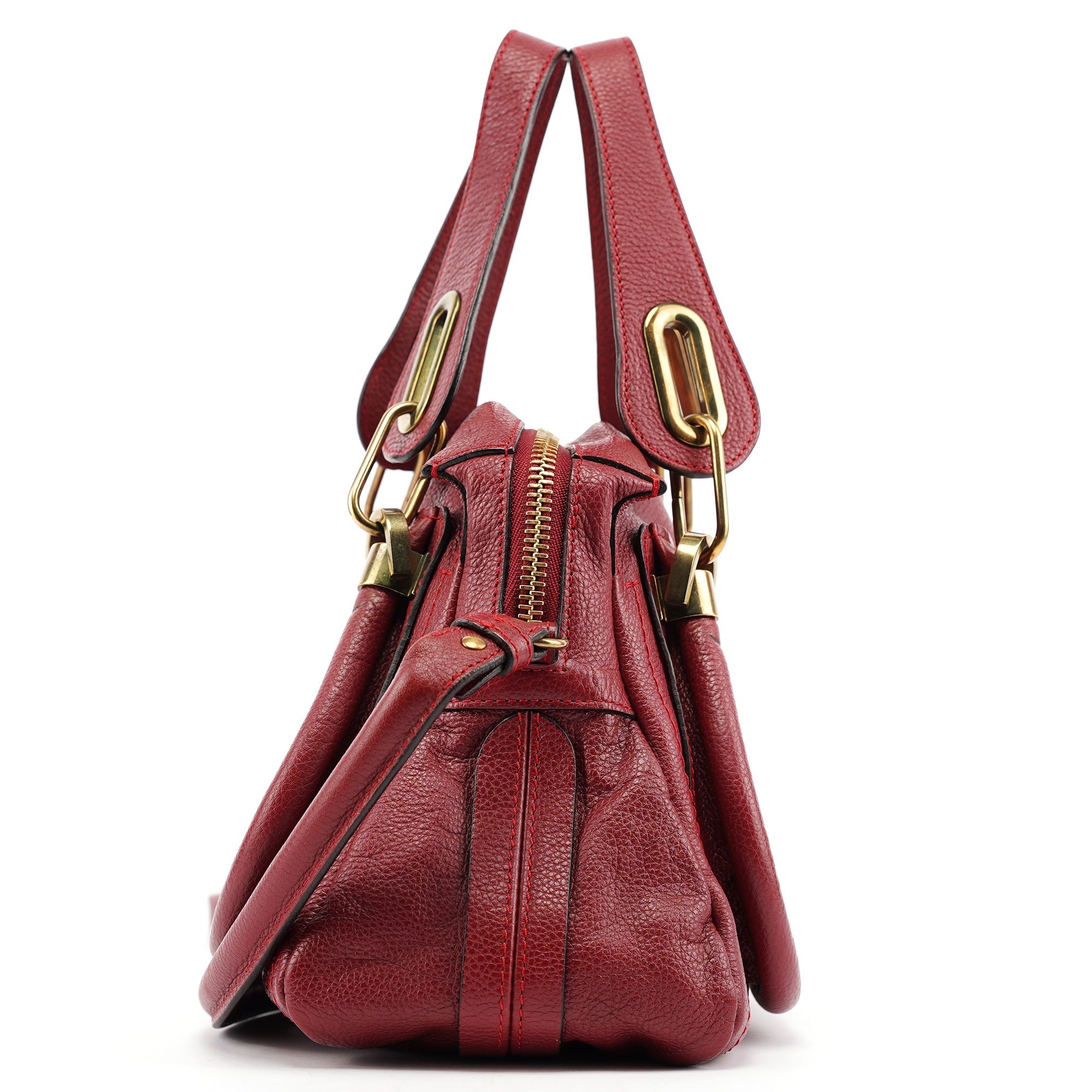 Burgundy Leather Paraty 2-Way Bag
