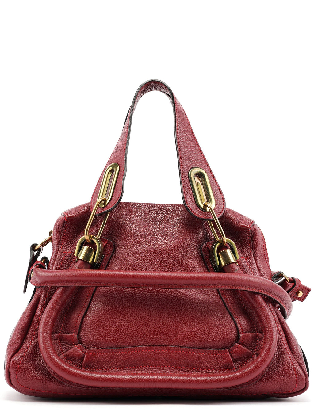 Burgundy Leather Paraty 2-Way Bag