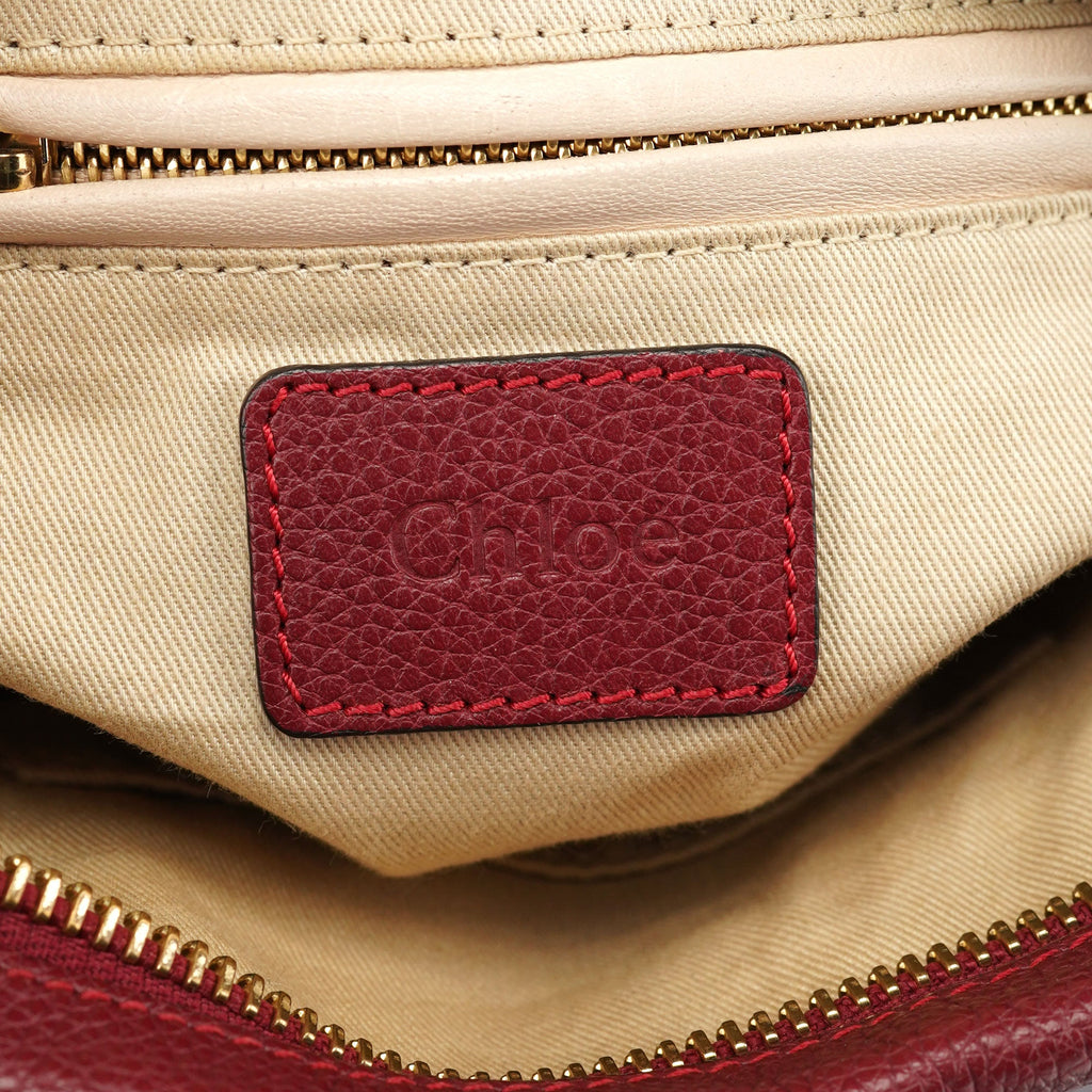 Burgundy Leather Paraty 2-Way Shoulder Bag