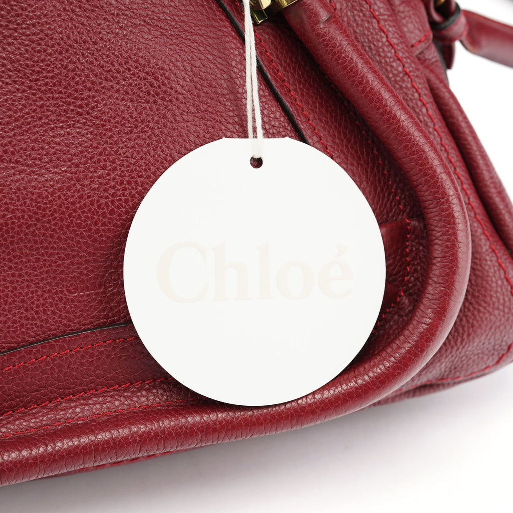 Burgundy Leather Paraty 2-Way Shoulder Bag