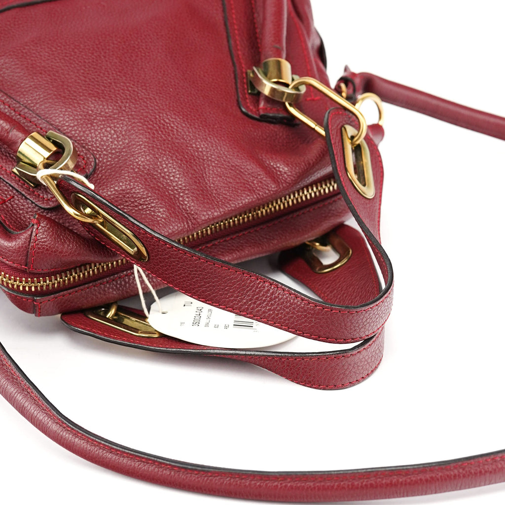 Burgundy Leather Paraty 2-Way Shoulder Bag