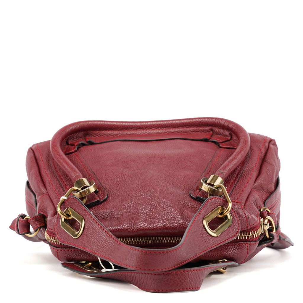 Burgundy Leather Paraty 2-Way Shoulder Bag