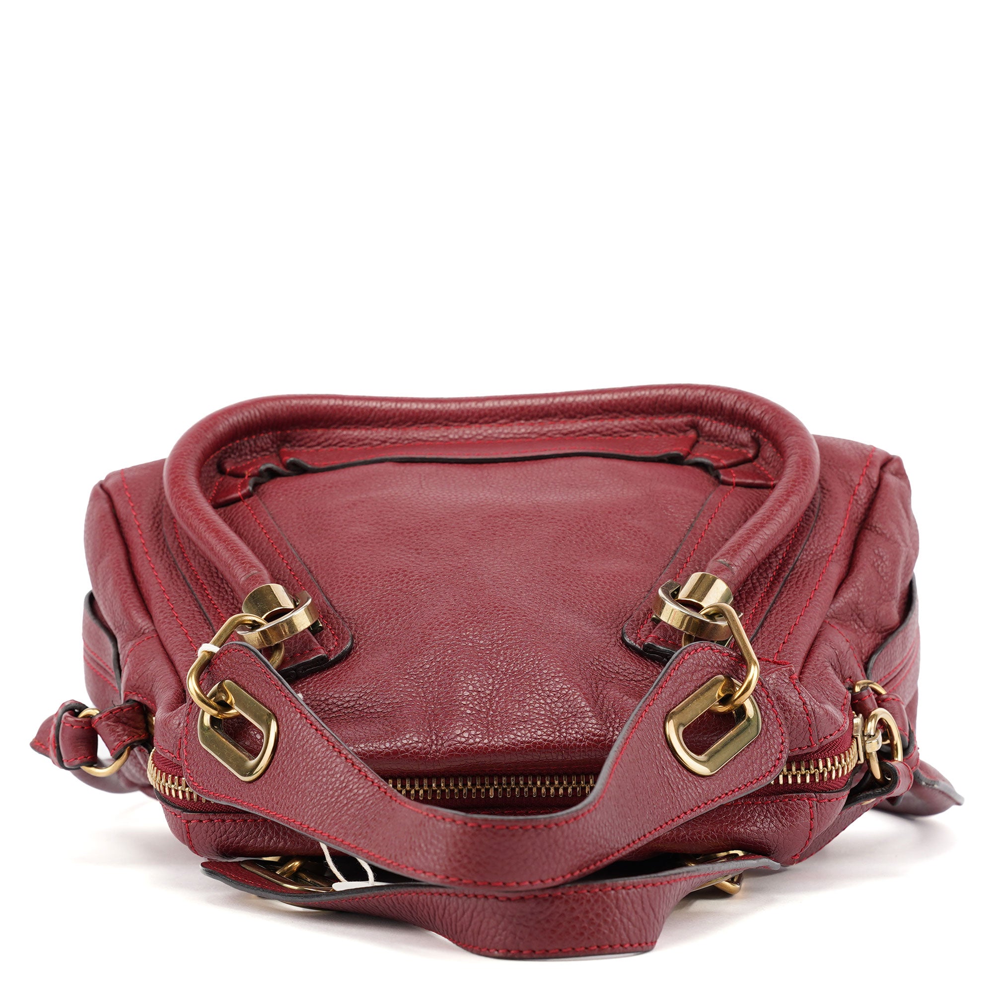 Burgundy Leather Paraty 2-Way Shoulder Bag