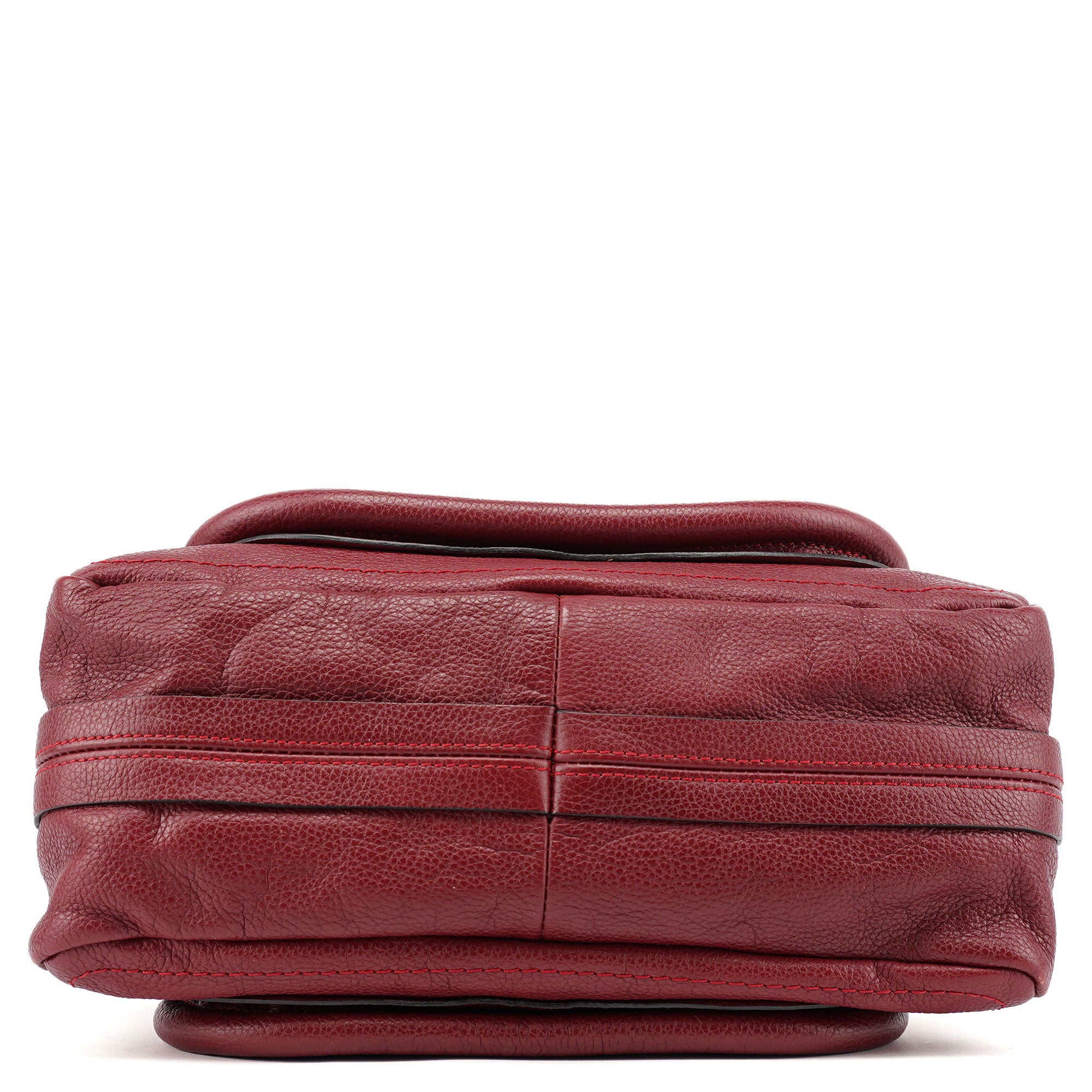 Burgundy Leather Paraty 2-Way Shoulder Bag