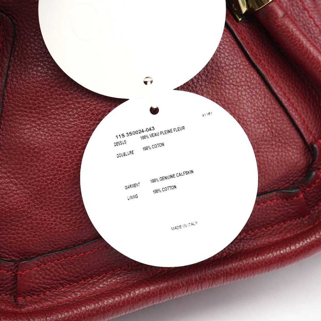 Burgundy Leather Paraty 2-Way Shoulder Bag