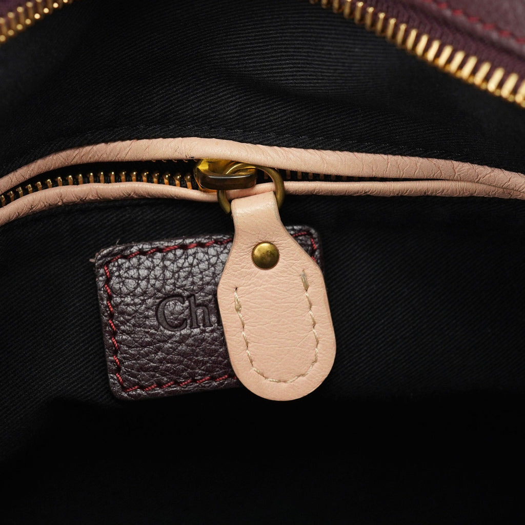 Burgundy Leather Paraty 2-Way Shoulder Bag
