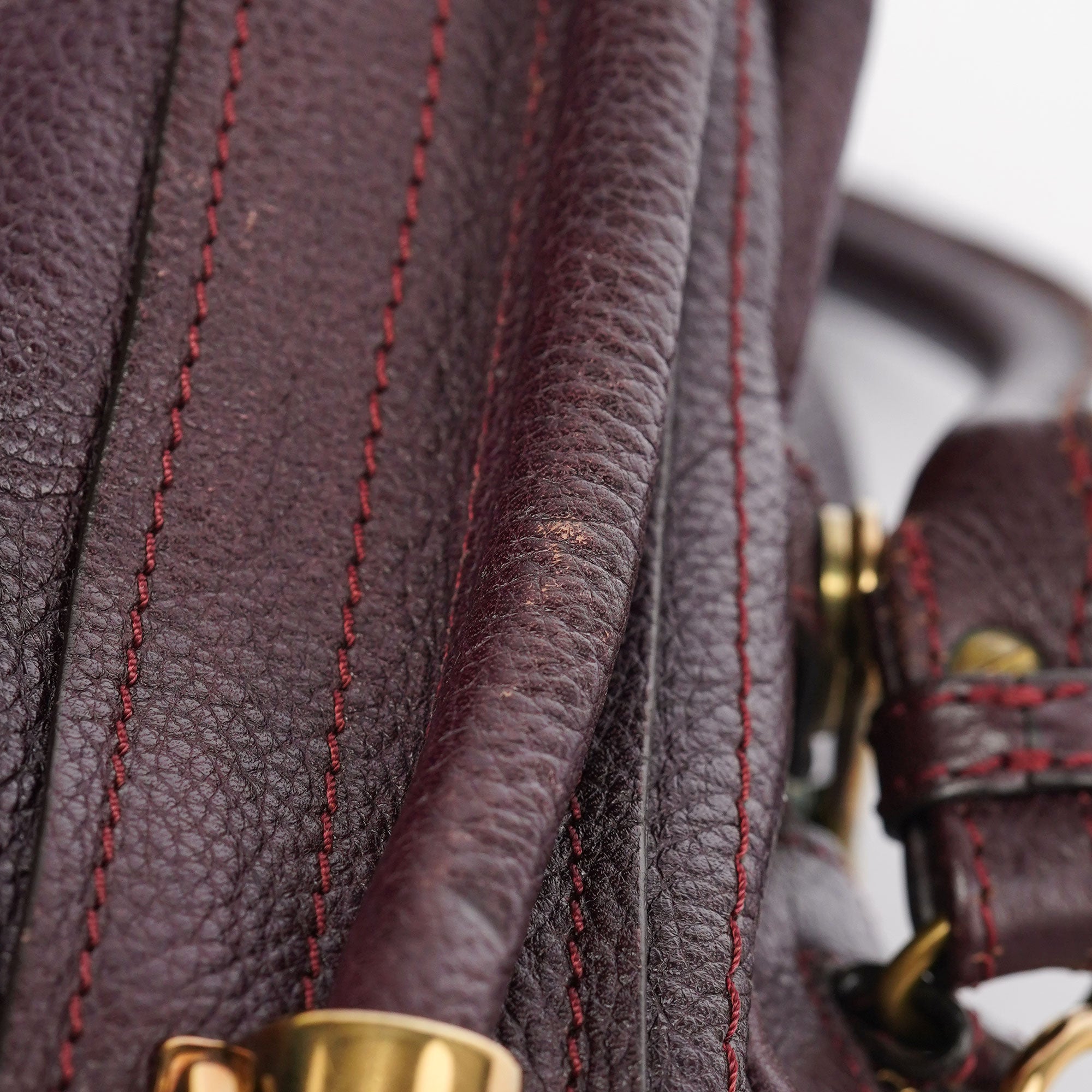Burgundy Leather Paraty 2-Way Shoulder Bag