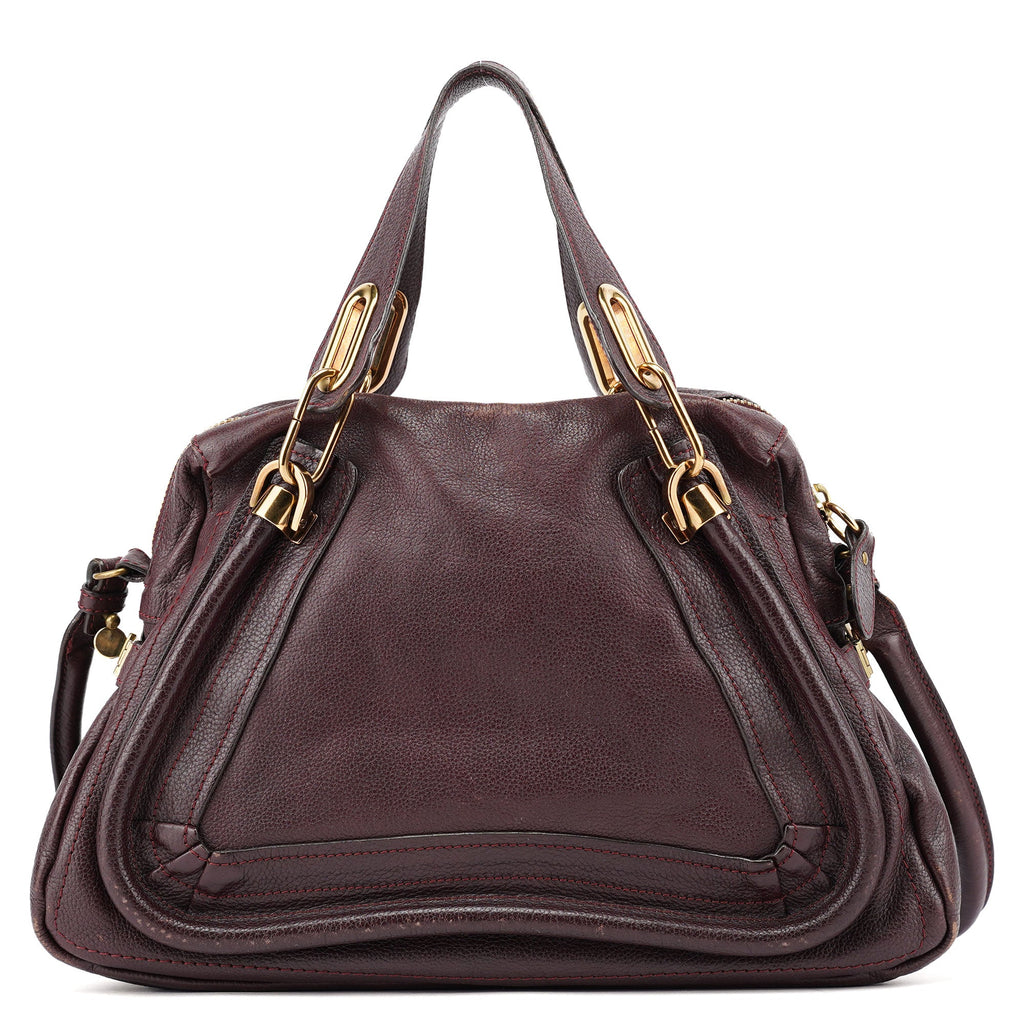 Burgundy Leather Paraty 2-Way Shoulder Bag
