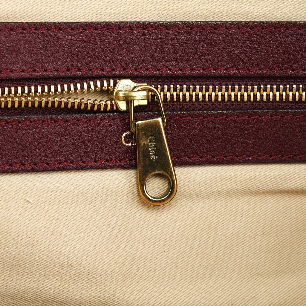 Burgundy Leather Tote Bag
