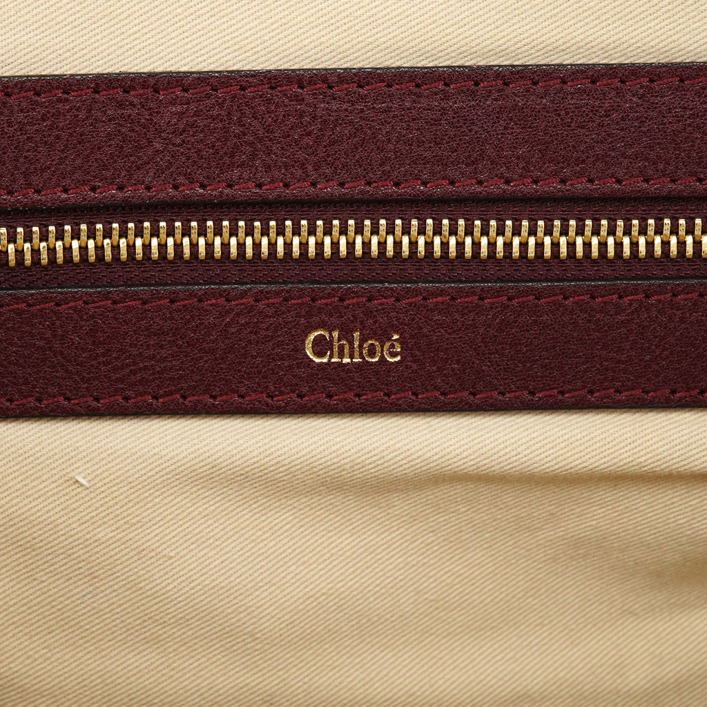 Burgundy Leather Tote Bag