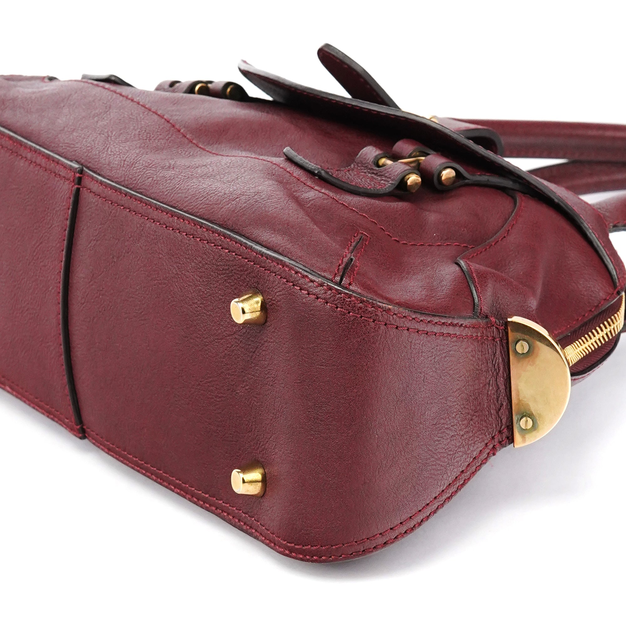 Burgundy Leather Tote Bag