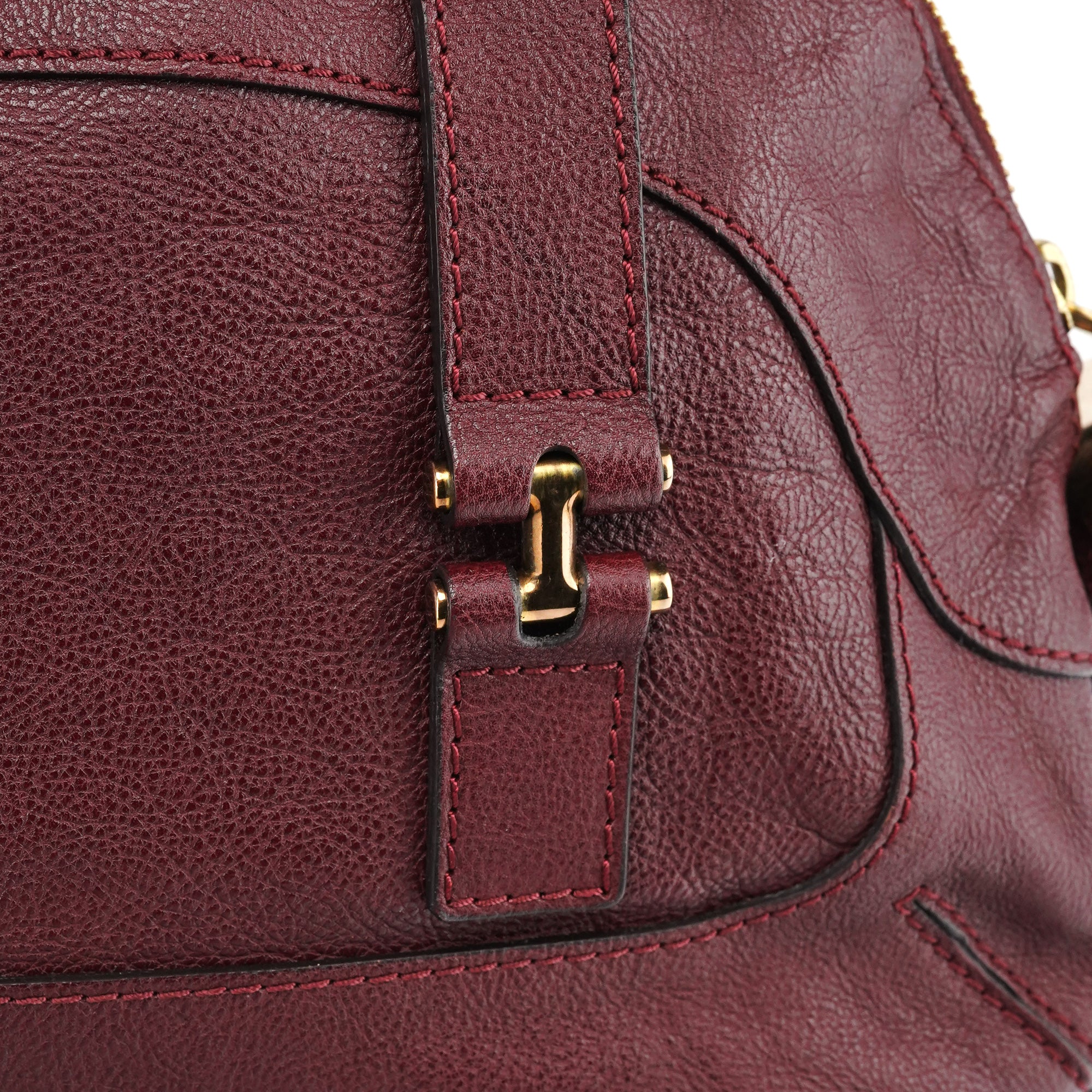 Burgundy Leather Tote Bag