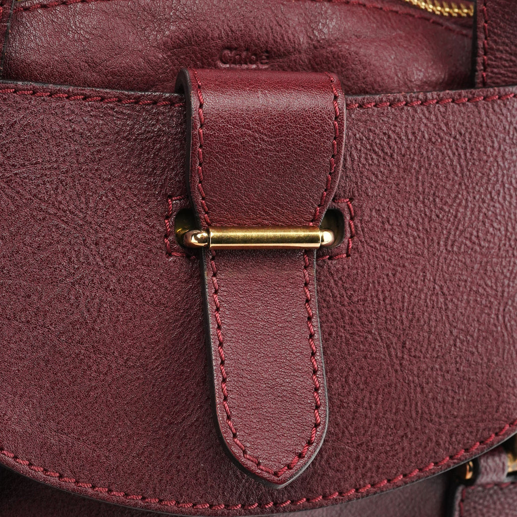 Burgundy Leather Tote Bag