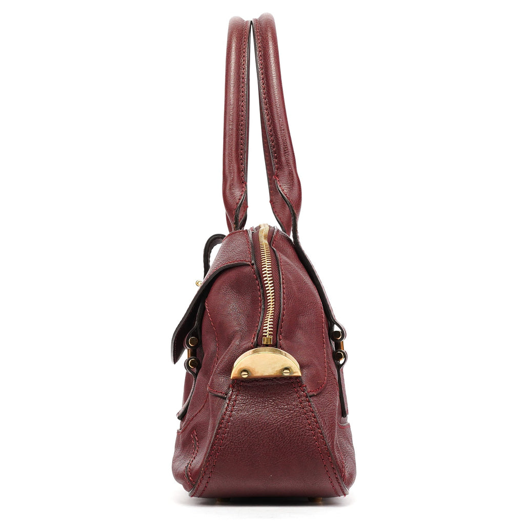 Burgundy Leather Tote Bag