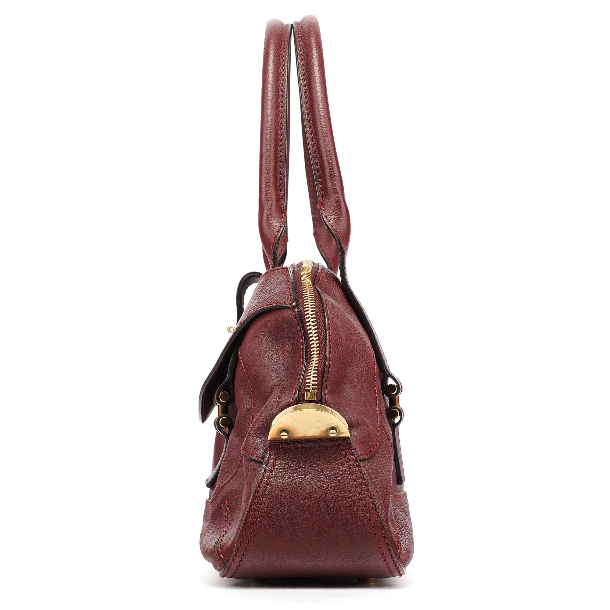 Burgundy Leather Tote Bag