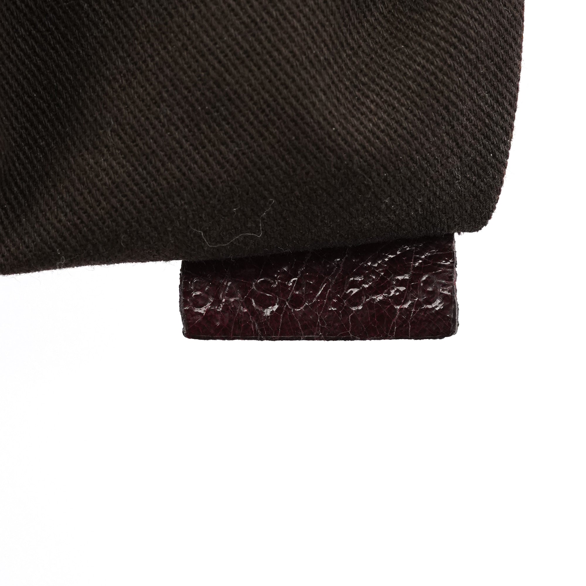 Burgundy Patent Leather Bay Tote Bag