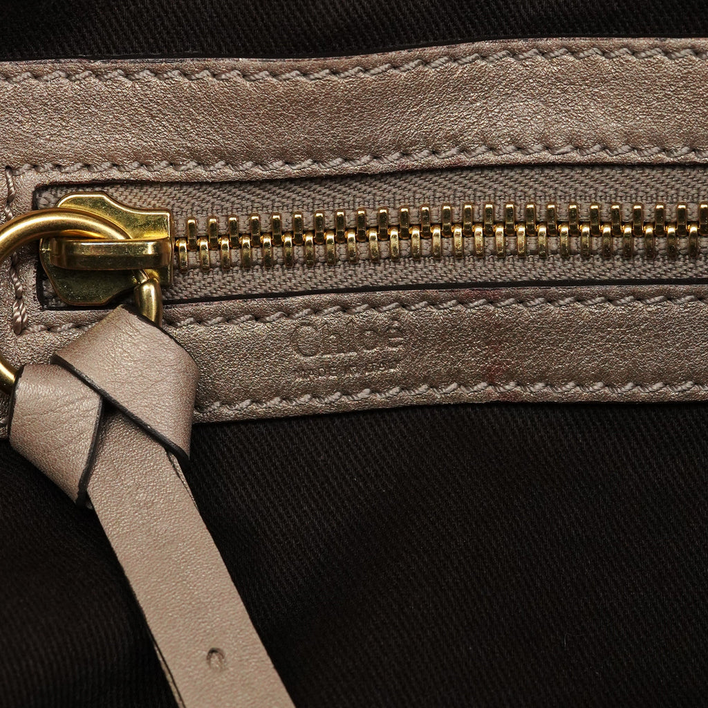 Burgundy Patent Leather Bay Tote Bag