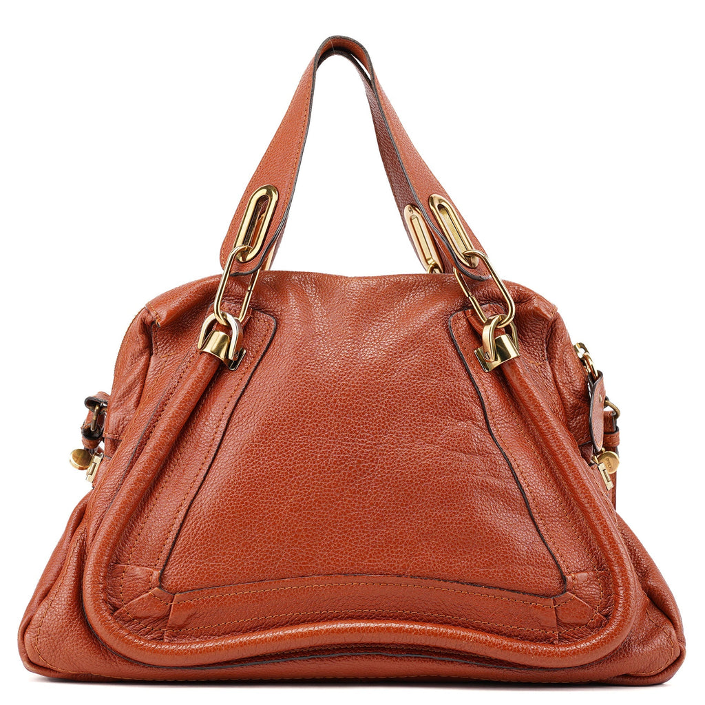 Burnt Orange Leather Paraty 2-Way Shoulder Bag
