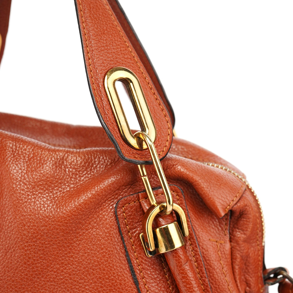 Burnt Orange Leather Paraty 2-Way Shoulder Bag