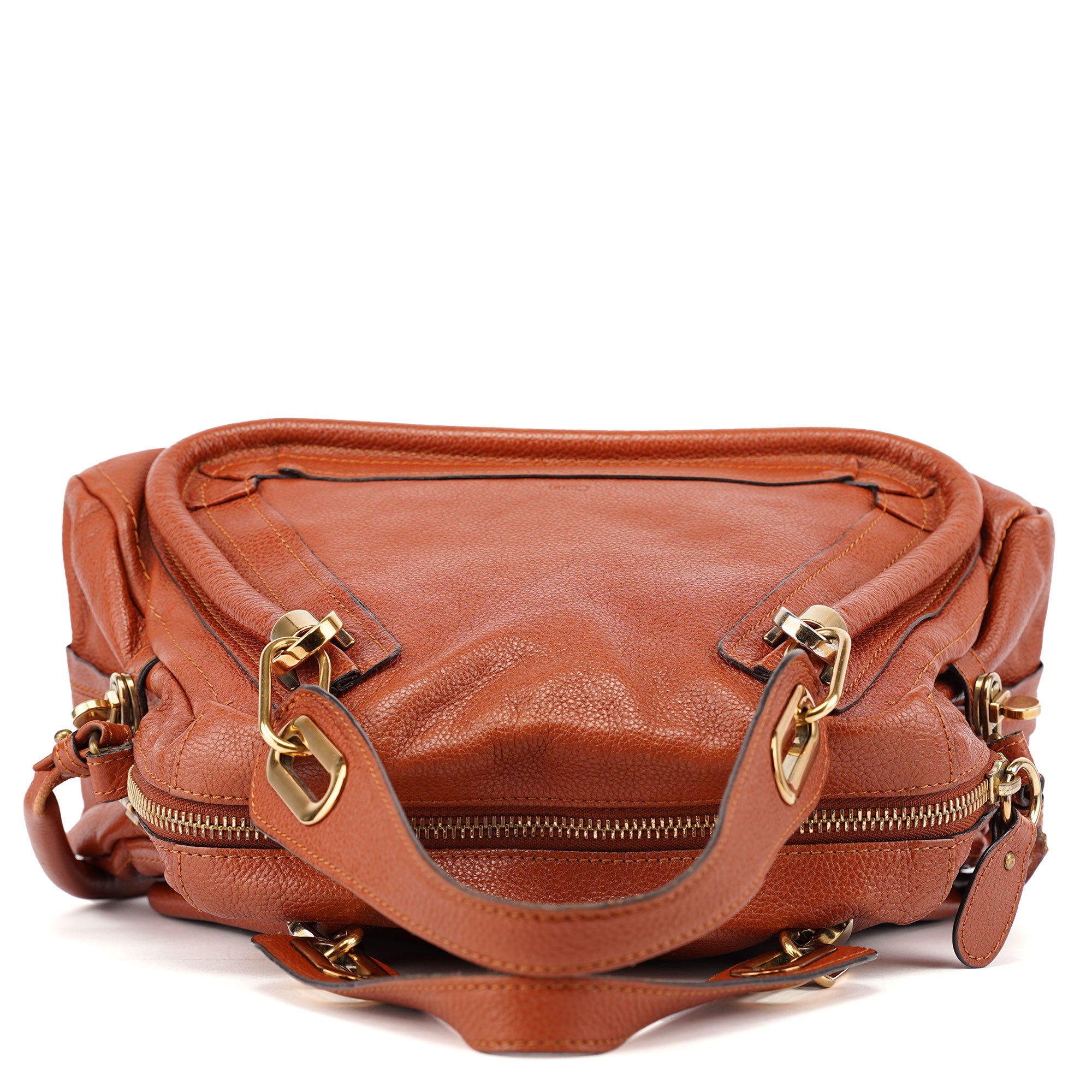 Burnt Orange Leather Paraty 2-Way Shoulder Bag