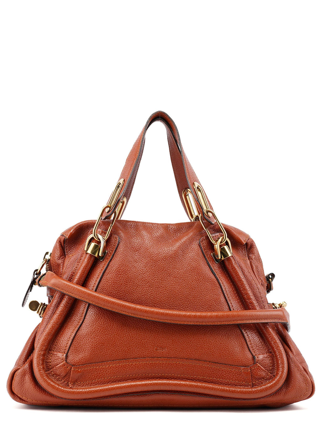 Burnt Orange Leather Paraty 2-Way Shoulder Bag