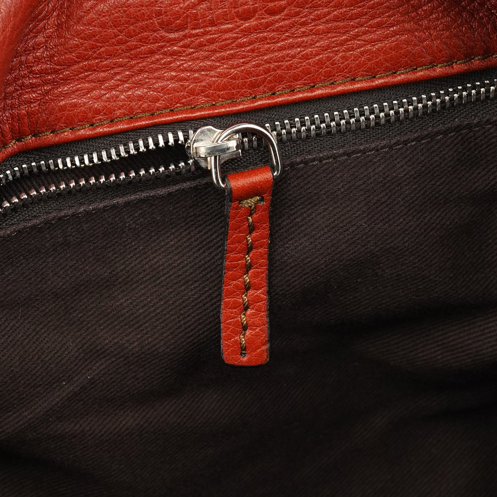 Burnt Red Leather Paddington Shoulder Bag