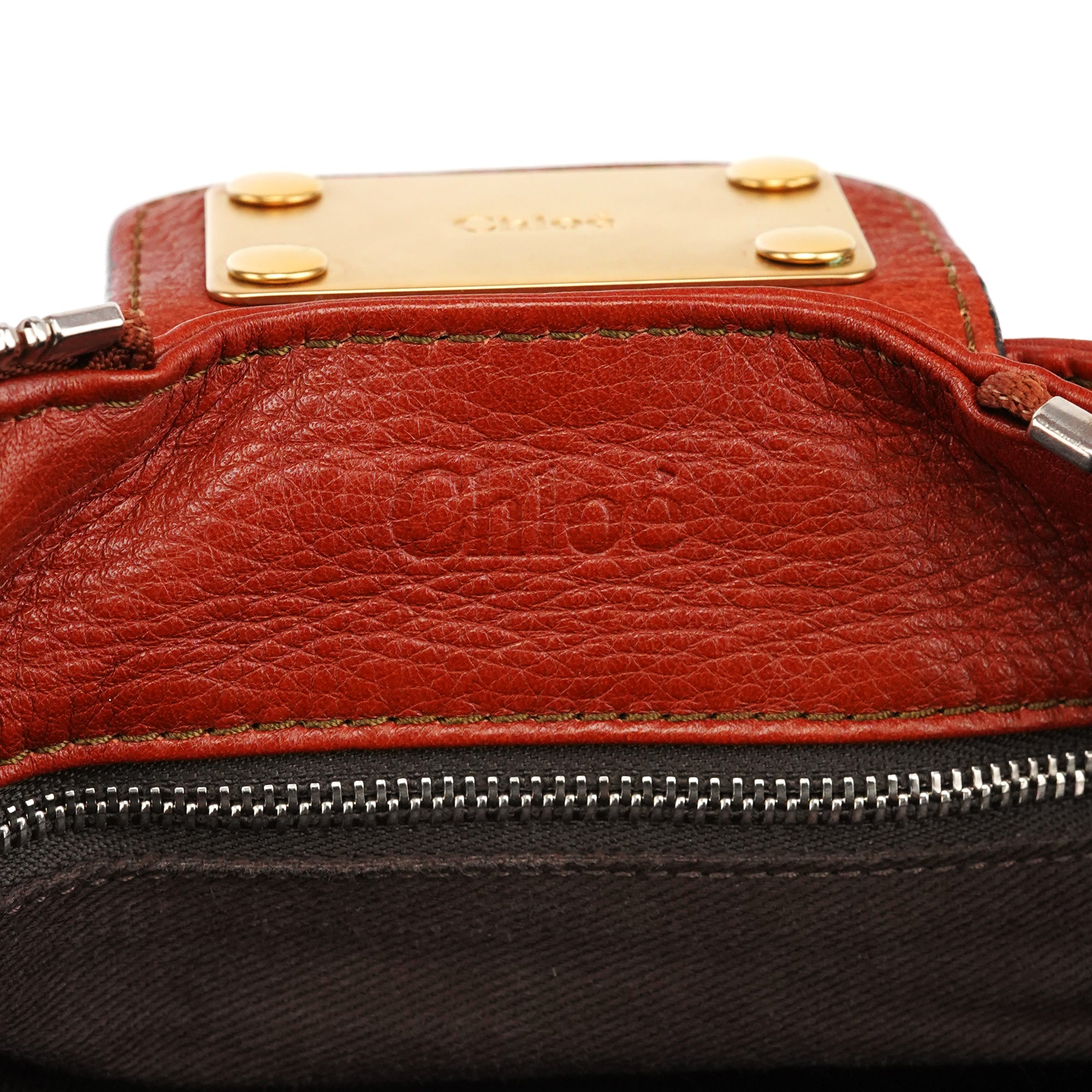 Burnt Red Leather Paddington Shoulder Bag