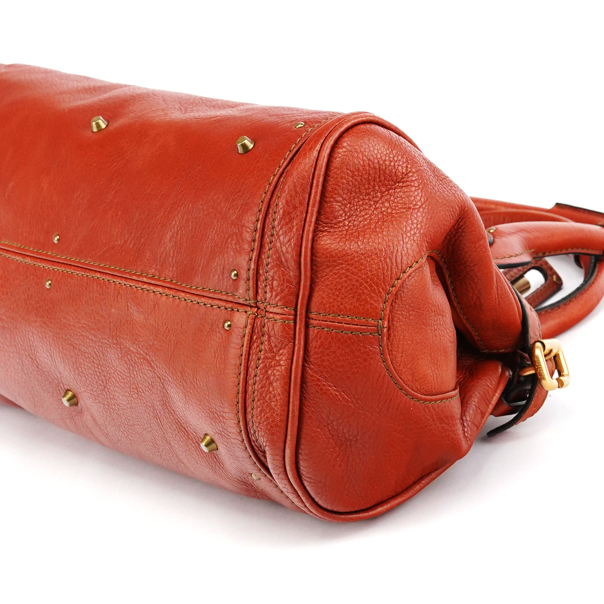 Burnt Red Leather Paddington Shoulder Bag