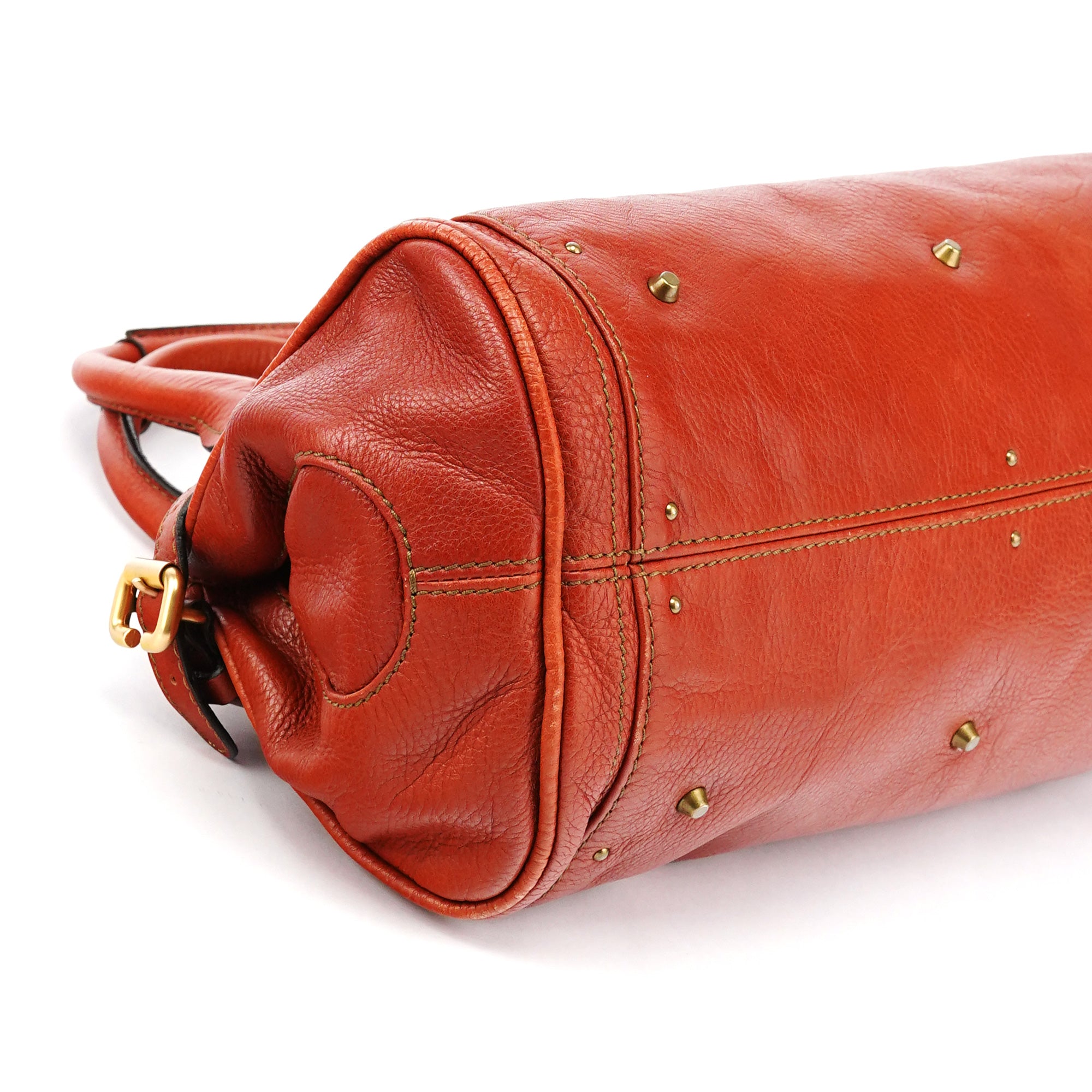 Burnt Red Leather Paddington Shoulder Bag