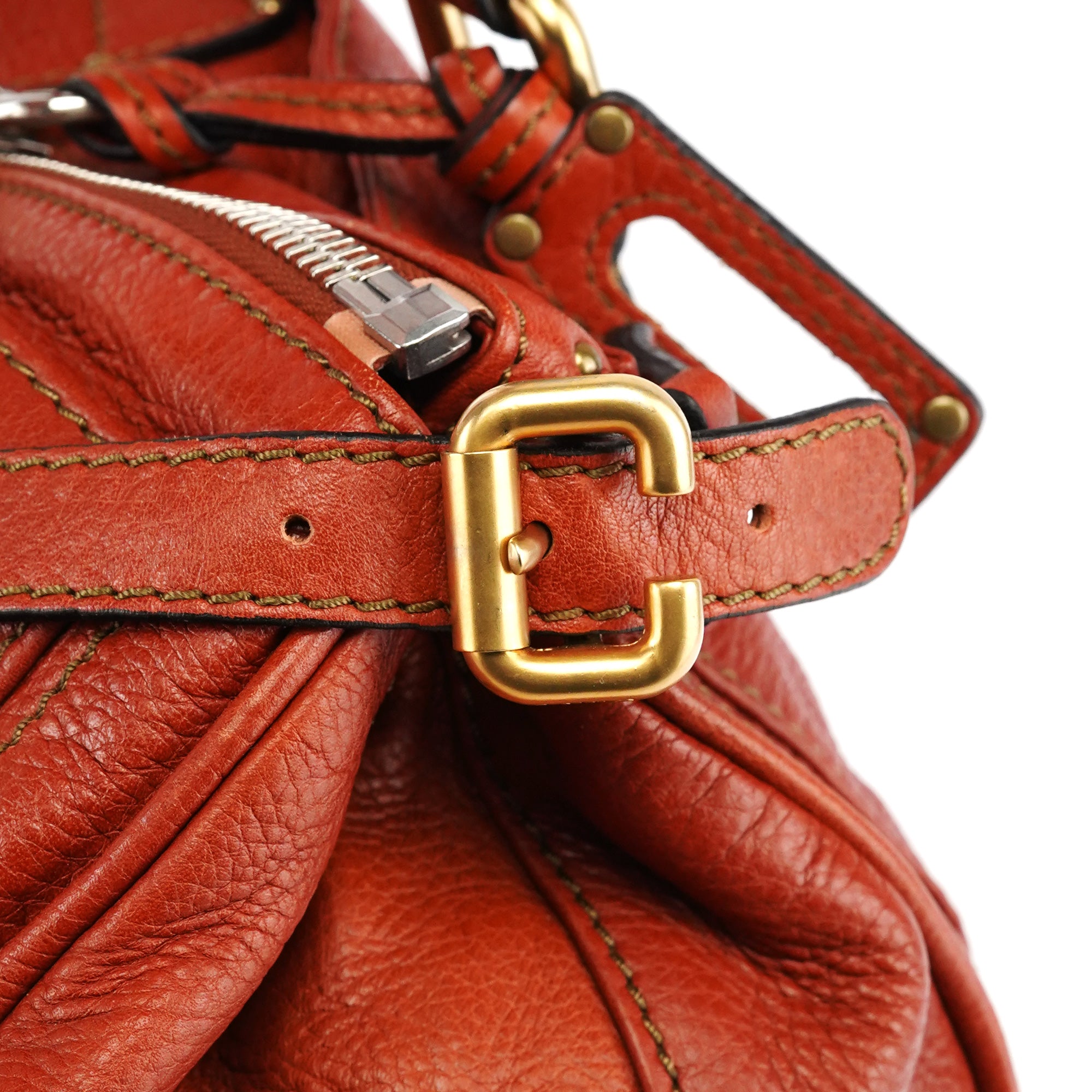 Burnt Red Leather Paddington Shoulder Bag