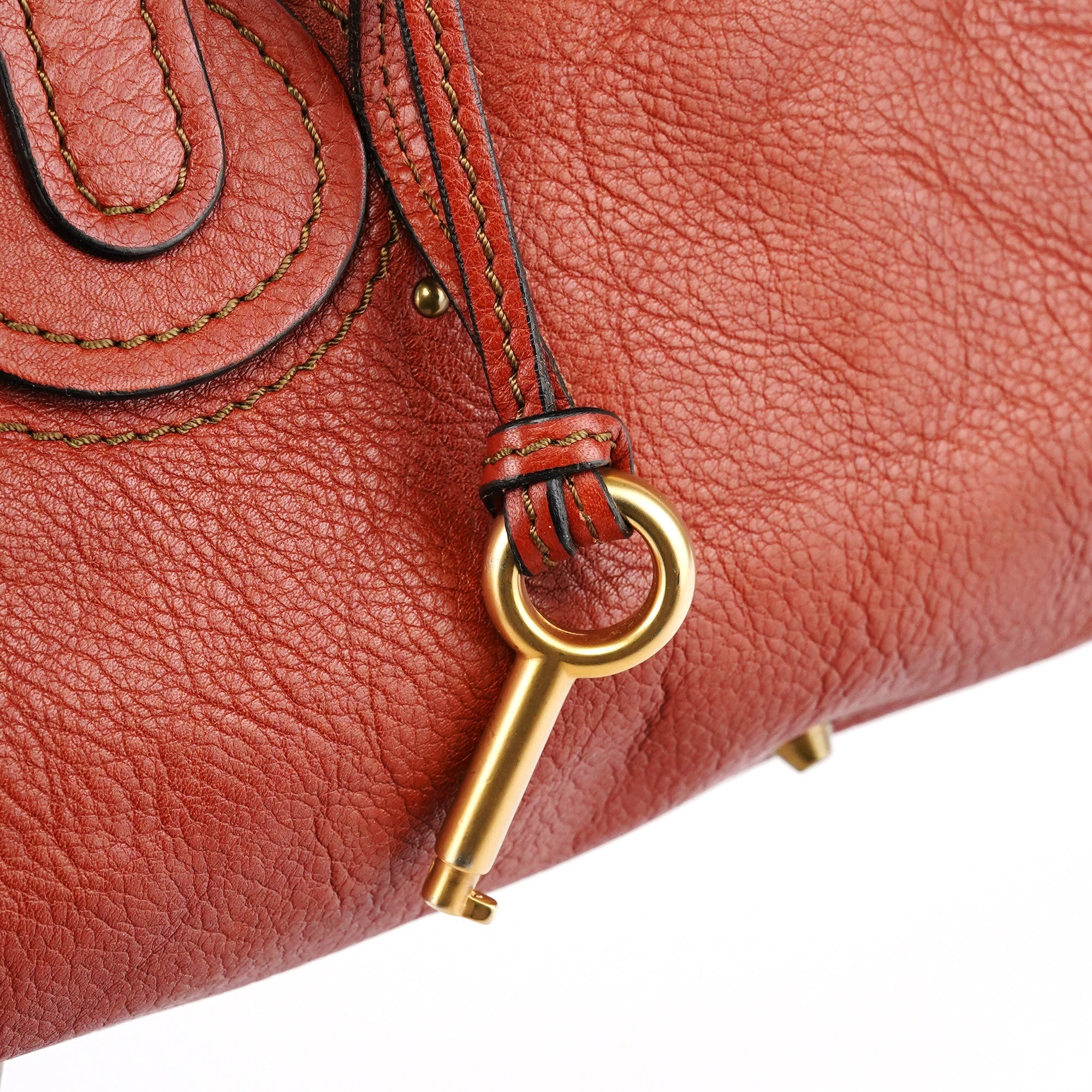 Burnt Red Leather Paddington Shoulder Bag