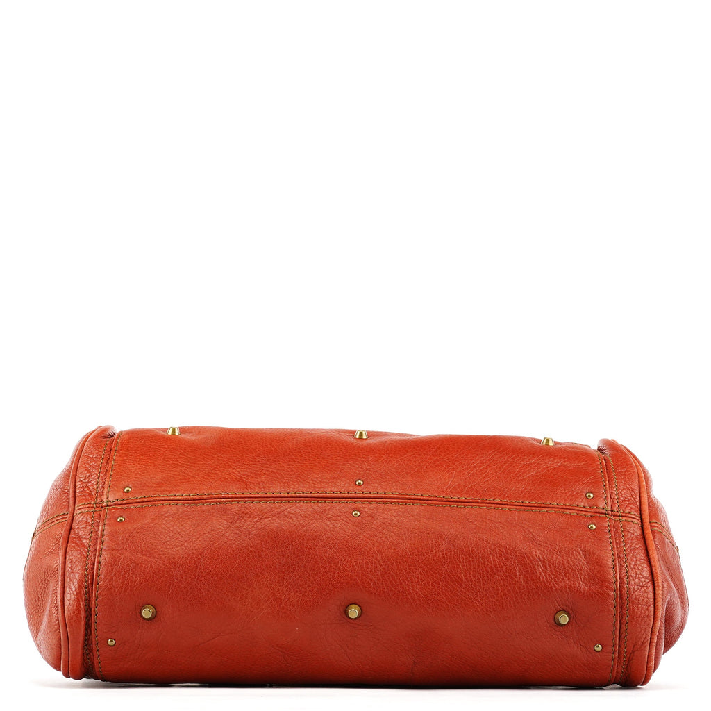 Burnt Red Leather Paddington Shoulder Bag