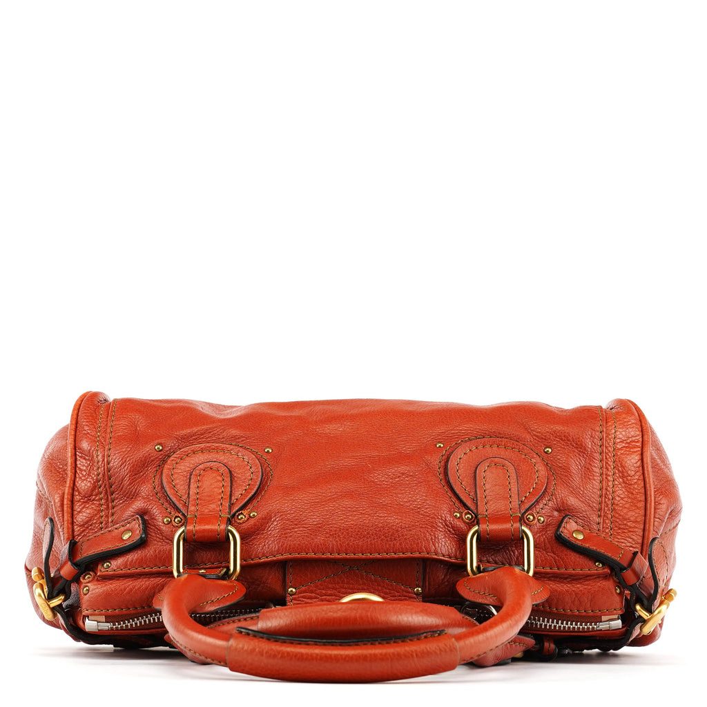 Burnt Red Leather Paddington Shoulder Bag