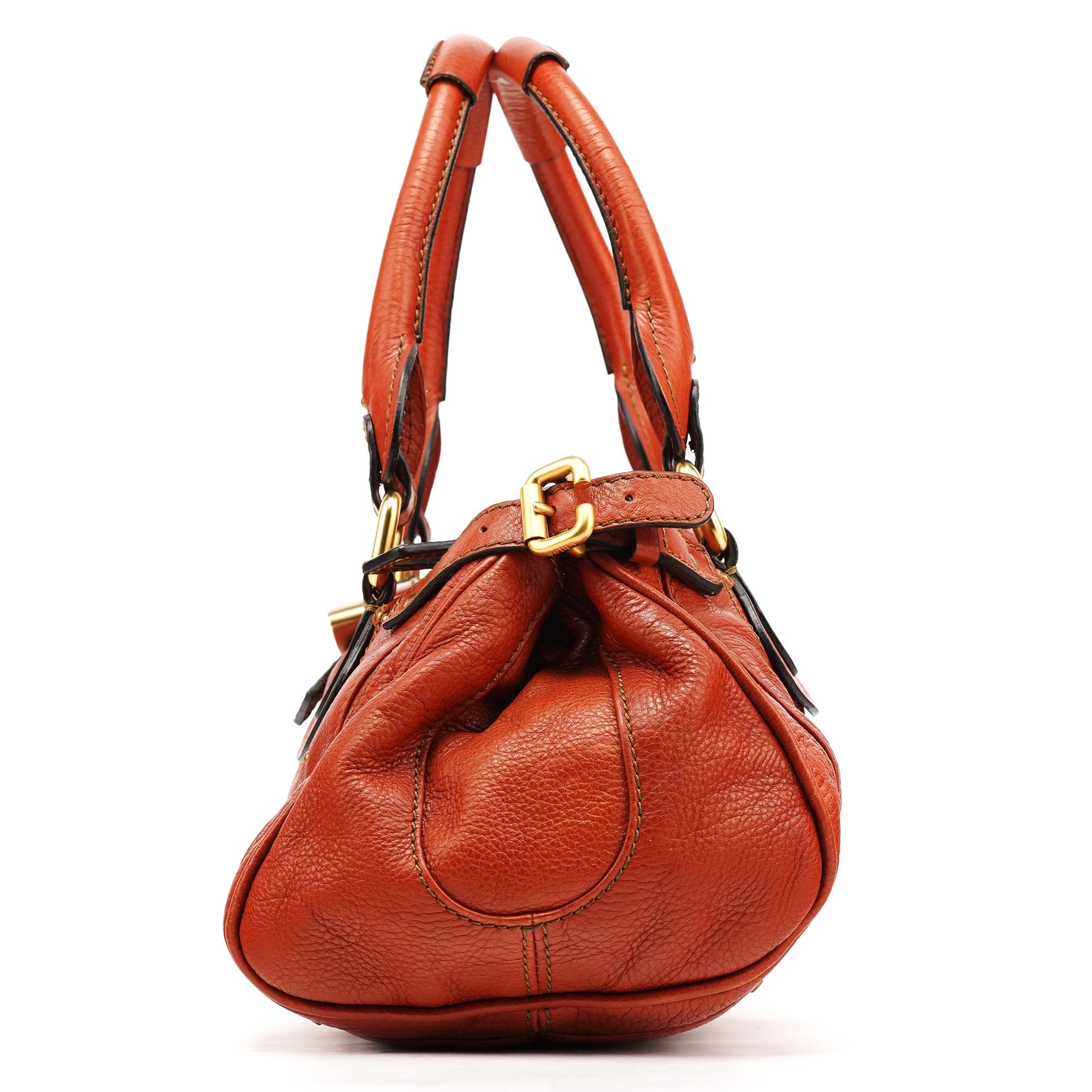 Burnt Red Leather Paddington Shoulder Bag