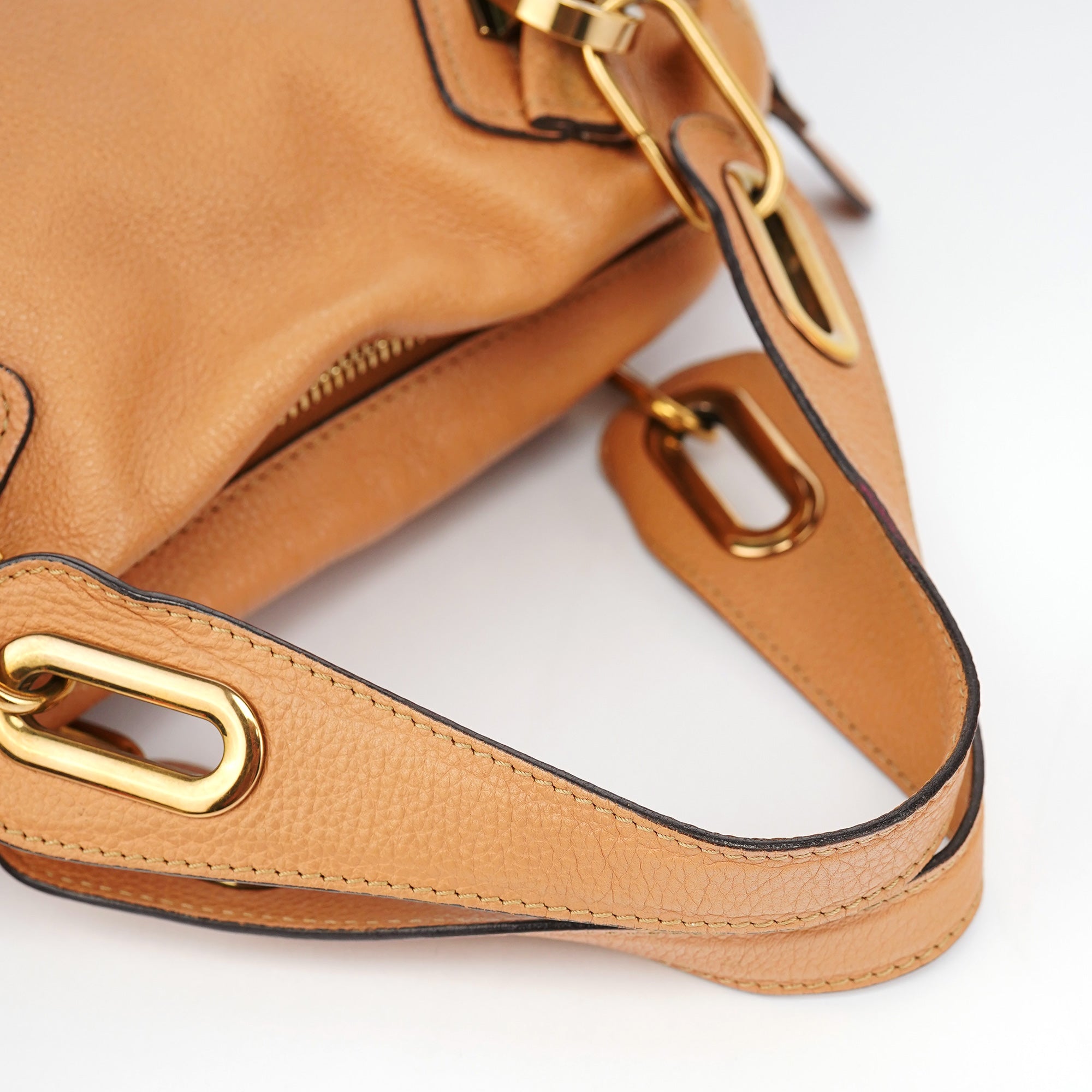 Caramel Leather Paraty 2-Way Shoulder Bag
